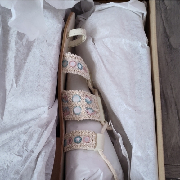 New Free People Leather Mantra Mirror Sandals in Natural Size EU 41 - Picture 5 of 8